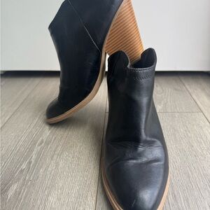 Black Leather Ankle Boots
